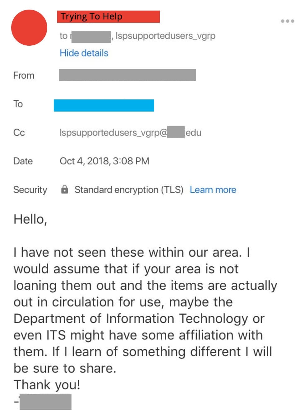 When Email Attacks: Academic Chain Letter Edition When Email Attacks: Academic Chain Letter Edition