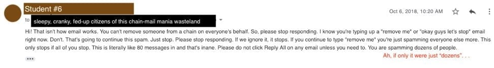 When Email Attacks: Academic Chain Letter Edition When Email Attacks: Academic Chain Letter Edition