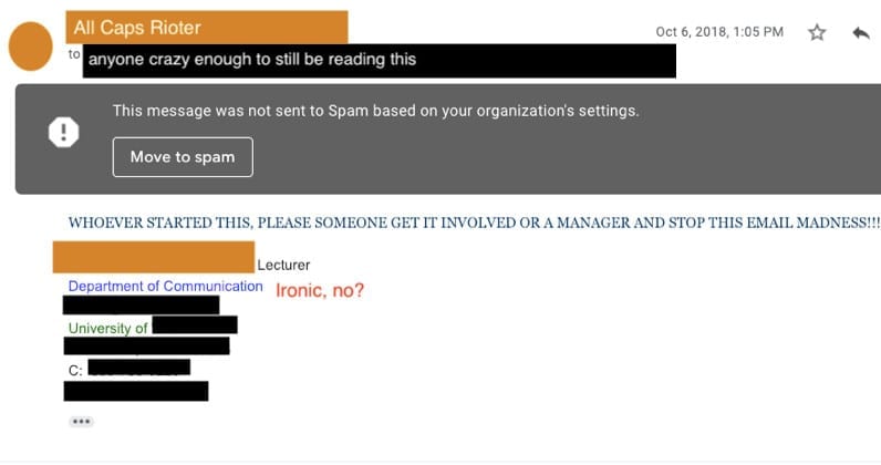 When Email Attacks: Academic Chain Letter Edition When Email Attacks: Academic Chain Letter Edition