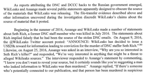 Mueller Report - WikiLeaks Fueled Seth Rich Conspiracy Theories Mueller Report - WikiLeaks Fueled Seth Rich Conspiracy Theories