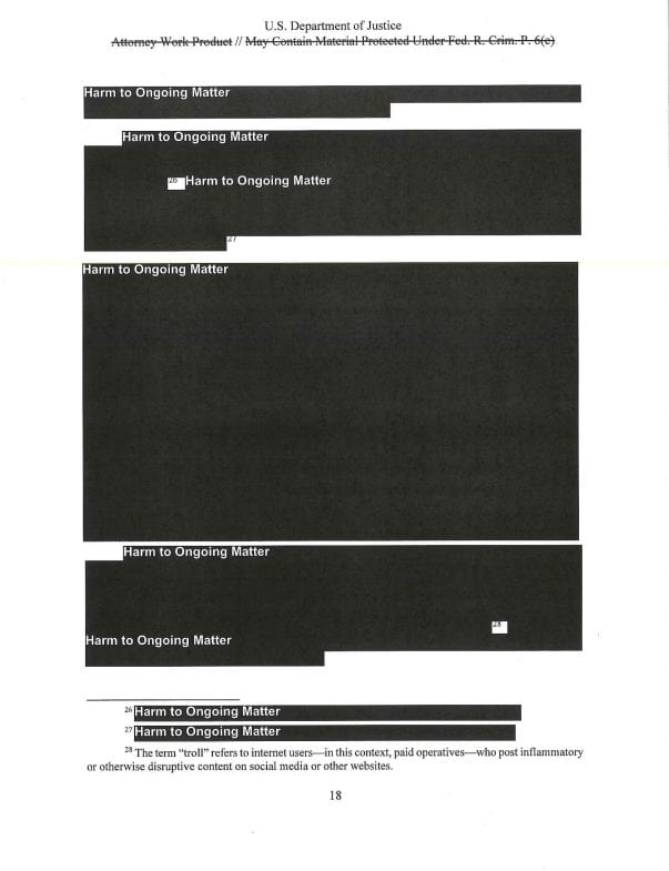 Mueller Report - Russians Used Social Media to Conduct "Information Warfare"