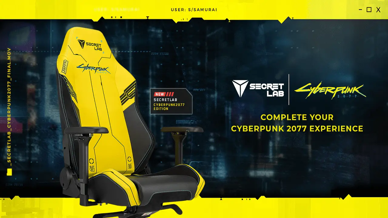 CD Projekt Red collaborated on a Limited Edition Cyberpunk 2077 gaming Chair. Neat, huh?